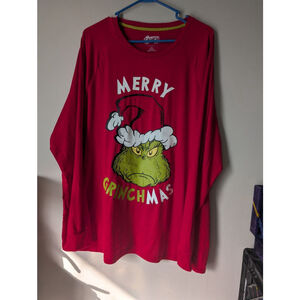 Women's The Grinch Red Green Long Sleeve Tee Plus 2X